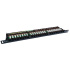 19"/0,5U Patch panel LEXI-Net 24port, UTP, Cat5E, krone, černý