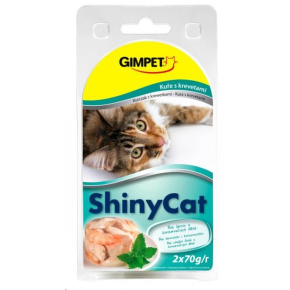 SHINY CAT kure+krevety 2x70g konzerva