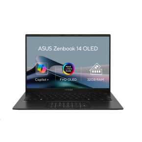 ASUS NTB Zenbook 14 (UM3406KA-OLED282W), AI 5 340, 14" 1920x1200 OLED, 32GB, 1TB SSD, Radeon, W11 Home, Jade Black ASUS NTB Zenbook 14 (UM3406KA-OLED282W), AI 5 340, 14" 1920x1200 OLED, 32GB, 1TB SSD, Radeon, W11 Home, Jade Black