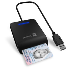 CONNECT IT USB čtečka eObčanek a čipových karet, černá CONNECT IT USB čtečka eObčanek a čipových karet, černá