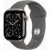 Apple Watch Series 11 GPS + Cellular 42mm Natural Titanium Case with Stone Grey Sport Band - M/L