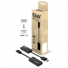 Club3D Aktivní adaptér DisplayPort 1.2 na HDMI 2.0 4K60Hz UHD (M/F) Club3D Aktivní adaptér DisplayPort 1.2 na HDMI 2.0 4K60Hz UHD (M/F)