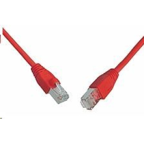 Solarix Patch kabel CAT5E SFTP PVC 2m červený snag-proof C5E-315RD-2MB