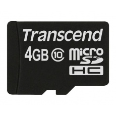 TRANSCEND MicroSDHC karta 4GB Class 10, bez adaptéru TRANSCEND MicroSDHC karta 4GB Class 10, bez adaptéru