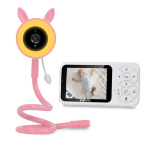 EVOLVEO Baby Monitor N35, kamera, VOX, teploměr, noční vidění, RGB, růžová EVOLVEO Baby Monitor N35, kamera, VOX, teploměr, noční vidění, RGB, růžová