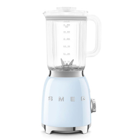 Smeg BLF03PBEU mixér, 800 W, 4 programy, funkce pulse, 18000 RPM, nerezové ostří, Ice crush, 50's Style, pastelově modrý