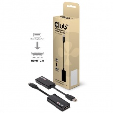 Club3D Adaptér aktivní Mini DisplayPort 1.2 to HDMI 2.0 4K60Hz (M/F) Club3D Adaptér aktivní Mini DisplayPort 1.2 to HDMI 2.0 4K60Hz (M/F)