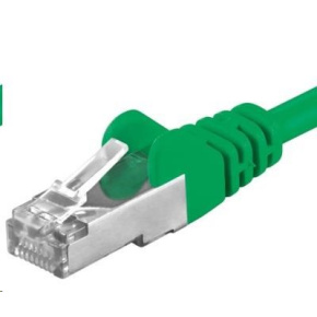 PREMIUMCORD Patch kabel CAT6a S-FTP, RJ45-RJ45, AWG 26/7 7m zelená