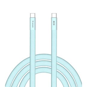 VERBATIM Kabel Sync & Charge SoftTouch USB-C, 60W, 120cm, modrá