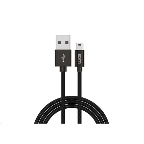 WG - Datový kabel USB Mini-B (5 pins) na USB-A, 3 metry, černá