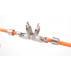 Spojovací zářezový box CAT 6A, kompaktní, bez nutnosti speciálních nástrojů Spojovací zářezový box CAT 6A, kompaktní, bez nutnosti speciálních nástrojů