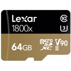 Lexar Pro 1800X microSDXC w/adapt (V90) R270/W150 Lexar Pro 1800X microSDXC w/adapt (V90) R270/W150