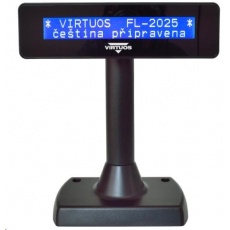 Virtuos zákaznický displej Virtuos FL-2025MB 2x20, USB, černý Virtuos zákaznický displej Virtuos FL-2025MB 2x20, USB, černý