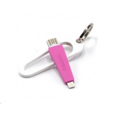 Remax datový kabel RC-024i , lighting, výstup 2A,délka: 0.068m, růžová barva Remax datový kabel RC-024i , lighting, výstup 2A,délka: 0.068m, růžová barva