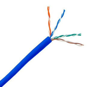UTP kabel PlanetElite, Cat5E, licna(lanko), PVC, modrá, 305m