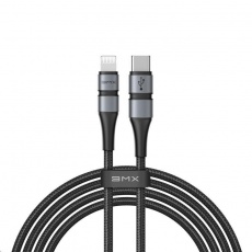 Baseus BMX Double-deck Mfi nabíjecí / datový kabel USB-C / Lightning PD 18W 1,8m, šedá-černá Baseus BMX Double-deck Mfi nabíjecí / datový kabel USB-C / Lightning PD 18W 1,8m, šedá-černá