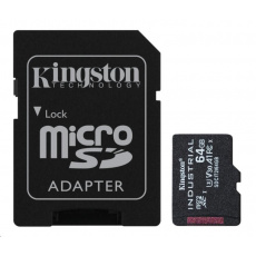 Kingston 64GB microSDXC Industrial C10 A1 pSLC Card + SD Adapter Kingston 64GB microSDXC Industrial C10 A1 pSLC Card + SD Adapter