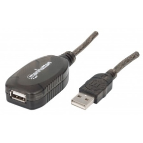 MANHATTAN Kabel USB 2.0 A-A, aktivní prodlužovací 20m, Daisy-Chainable