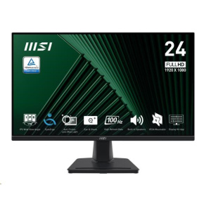 MSI LCD PRO MP245G, 23.8" 1920x1080, IPS, 100Hz, 4ms, VESA 100x100mm, N/A, Black