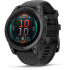 Garmin fenix® E – 47 mm, AMOLED, Slate grey steel / Černý silikonový řemínek, EU