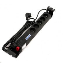 19" rozvodný panel ACAR 5x230V, ČSN, kabel 3m, přepěťová ochrana, vč. montážních držáků do racku 19" rozvodný panel ACAR 5x230V, ČSN, kabel 3m, přepěťová ochrana, vč. montážních držáků do racku