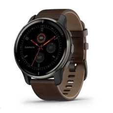 Garmin GPS sportovní hodinky Venu® 2 Plus Slate/Brown Leather Band