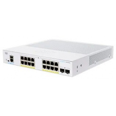 Cisco switch CBS350-16FP-2G, 16xGbE RJ45, 2xSFP, fanless, PoE+, 240W - REFRESH