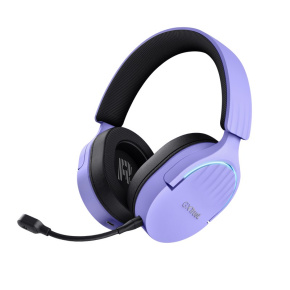 BAZAR - TRUST Herní sluchátka GXT 491 FAYZO, Bezdrátová, USB, fialová - Poškozený obal (Komplet)