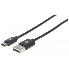 MANHATTAN kabel Hi-Speed USB-C, C Male / A Male, 3m, černý