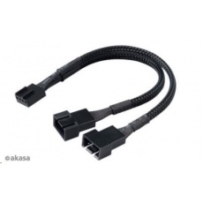 AKASA kabel rozdvojka pro ventilátory, 1x 4-pin fan na 2x 4-pin, 15cm AKASA kabel rozdvojka pro ventilátory, 1x 4-pin fan na 2x 4-pin, 15cm
