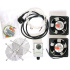 19" ventilace pro nástěnné rozvaděče XtendLan, termostat, 2 ventilátory, napájecí kabel, spojovací materiál