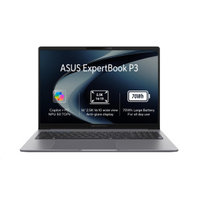 ASUS NTB ExpertBook PM3 (PM3606CKA-PLR516512W), AI 5 330, 16" 2560x1600, 16GB, 512GB, Radeon, W11 Home, Misty Grey