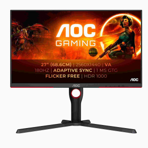 AOC MT VA LCD WLED 27" Q27G3XMN/BK - VA panel, 2560x1440, 180Hz, HDMI, DP, pivot