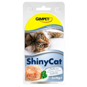 SHINY CAT tun+krevety 2x70g konzerva