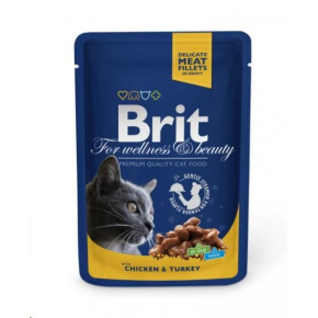 Kap.Brit Cat Prem. Pouches kure+kruta 100g