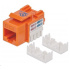 Intellinet Cat6 Keystone Jack, UTP, Orange, Punch-down