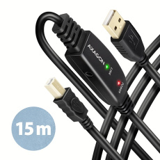 AXAGON ADR-215B, USB 2.0 A-M -> B-M aktivní propojovací / repeater kabel, 15m AXAGON ADR-215B, USB 2.0 A-M -> B-M aktivní propojovací / repeater kabel, 15m