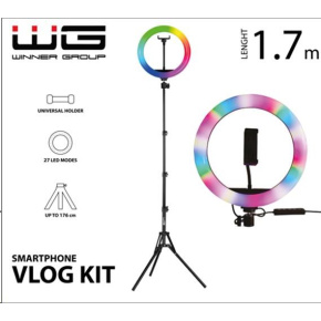 WG - Vlog Kit s RGB a tripodem 1,7m /  základní sada pro natáčení video blogů