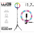 WG - Vlog Kit s RGB a tripodem 1,7m /  základní sada pro natáčení video blogů