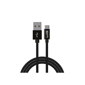 WG - Datový kabel SUPER CHARGE Type-C na USB-A, 1 metr, 5 A, černá