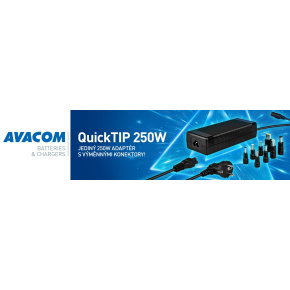 AVACOM QuickTIP 250W - univerzální adaptér pro notebooky + 8 konektorů