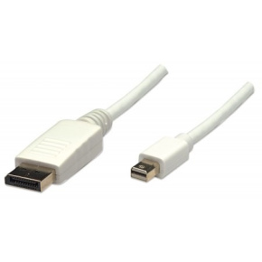 MANHATTAN kabel Mini DisplayPort Male to DisplayPort Male, 2 m, White