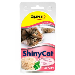 SHINY CAT kure+krab 2x70g konzerva