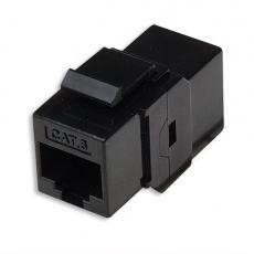 Keystone spojka Cat6, UTP, RJ45/RJ45, černý Keystone spojka Cat6, UTP, RJ45/RJ45, černý