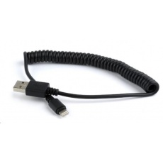 GEMBIRD Kabel USB A Male/Lightning Male, 1,5m, černý, kroucený