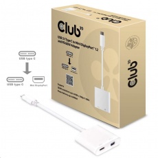 Club3D Adaptér USB 3.1 typ C na Mini DisplayPort 1.2 4K60Hz UHD/USB typ C (M/F), 18cm + PD 60W Club3D Adaptér USB 3.1 typ C na Mini DisplayPort 1.2 4K60Hz UHD/USB typ C (M/F), 18cm + PD 60W