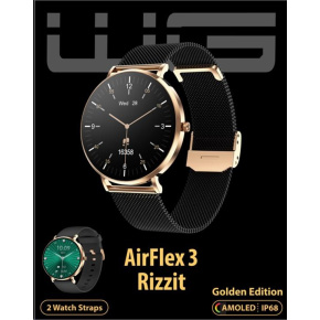 WG - Chytré hodinky AirFlex3 Rizz It / Gold Edition