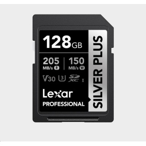 Lexar SDXC Professional SILVER Plus 1066x UHS-I/U3/A2/4K R205/W150 (V30) 128GB Lexar SDXC Professional SILVER Plus 1066x UHS-I/U3/A2/4K R205/W150 (V30) 128GB