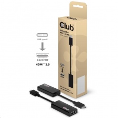 Club3D Aktivní adaptér USB 3.1 typ C na HDMI 2.0 4K60Hz UHD (M/F) Club3D Aktivní adaptér USB 3.1 typ C na HDMI 2.0 4K60Hz UHD (M/F)