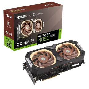 ASUS VGA NVIDIA GeForce RTX 4080 SUPER NOCTUA OC 16G, 16G GDDR6X, 3xDP, 2xHDMI